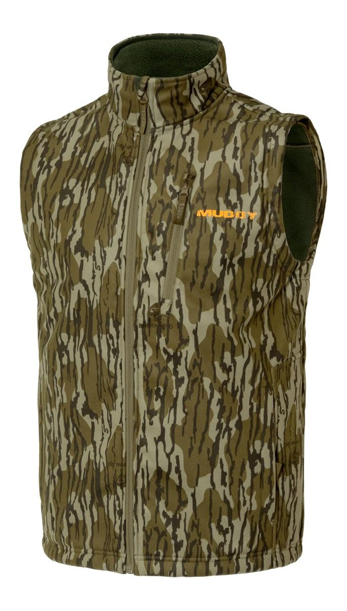 Muddy Outdoors Men's TRX Softshell Vest Mossy Oak Bottomland Medium