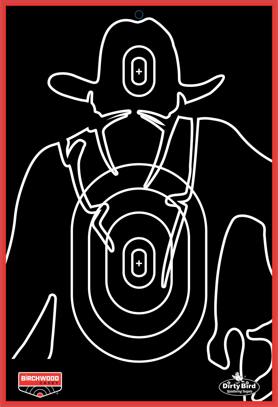 Birchwood Casey Dirty Bird Gunslinger Silhouette Target 12inx18in 6/ct