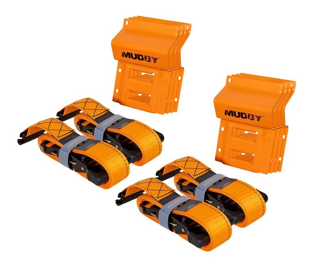 Gsm Muddy UTV Wheel Chock Tie-Down Kit Orange 4/ct