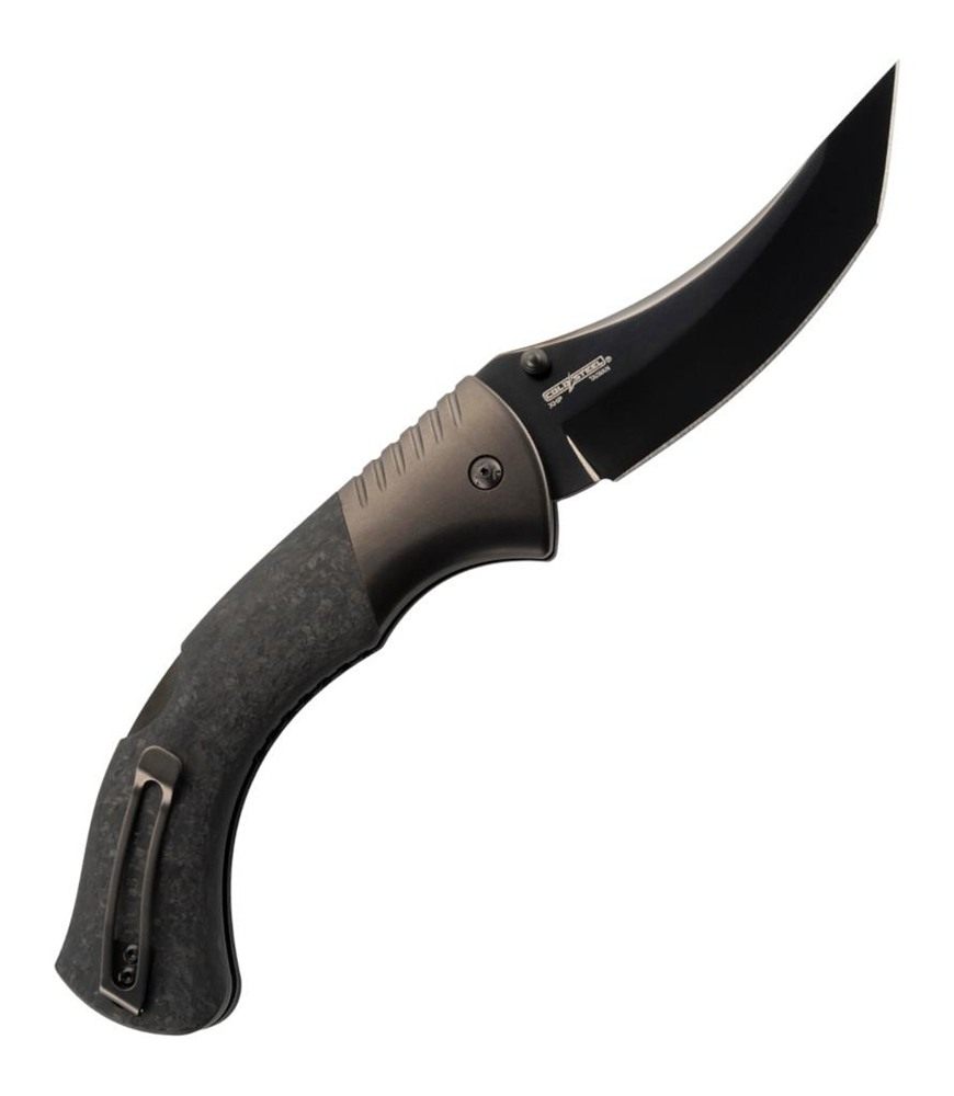 Cold Steel Black Sable XHP Folding Knife 4-1/5in Tanto Blade