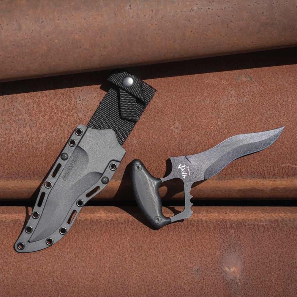 Cold Steel Demko Java Push Dagger 6in Kriss Blade Black