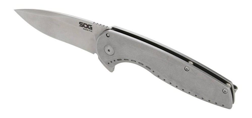 SOG Knives Tools Aegis FLK 2.0 Folding Knife 3-1/4in Drop Point Blade Silve