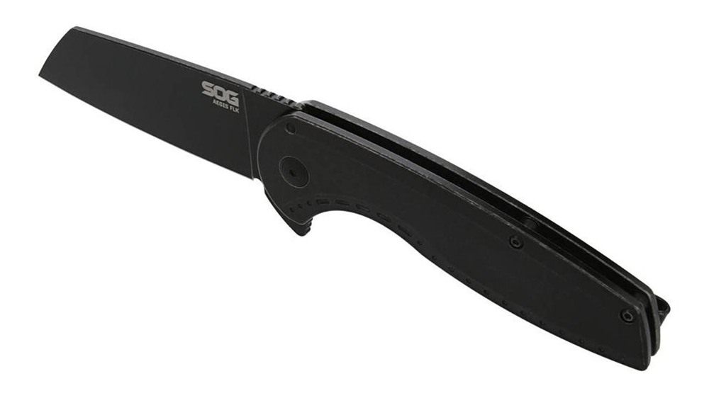 SOG Knives Tools Aegis FLK 2.0 Folding Knife 3-1/4in Wharncliffe Blade Blac