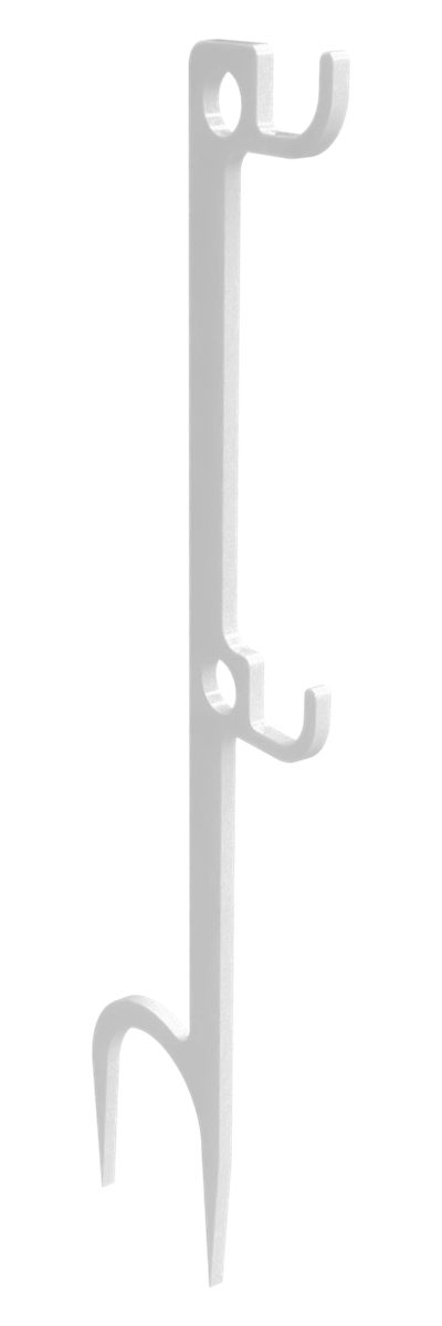 Birchwood Casey Double Hook Steel Target Hanger Ground Stake - White