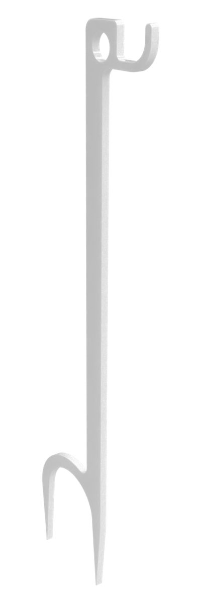 Birchwood Casey single Hook Steel Target Hanger Ground Stake - White