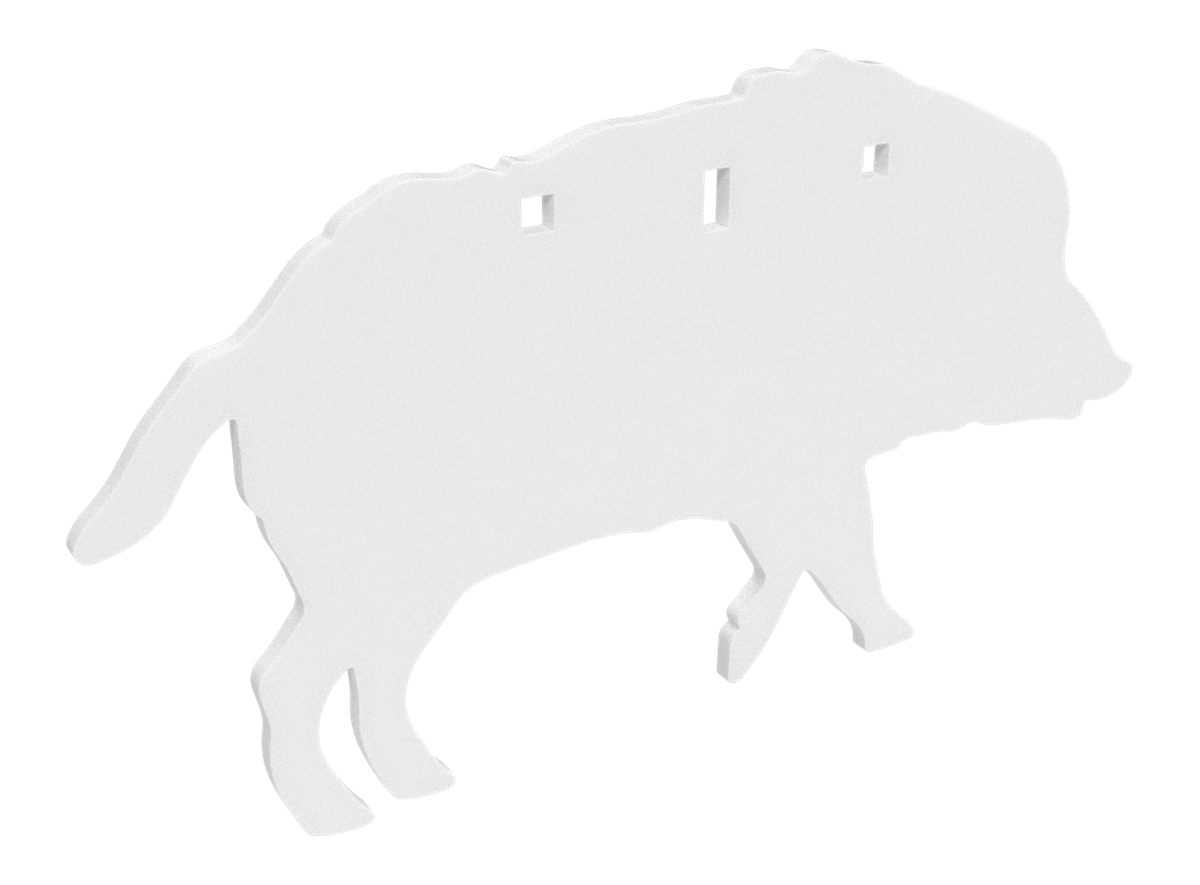 Birchwood Casey AR500 3/8in Silhouette / 3-Hole/Boar