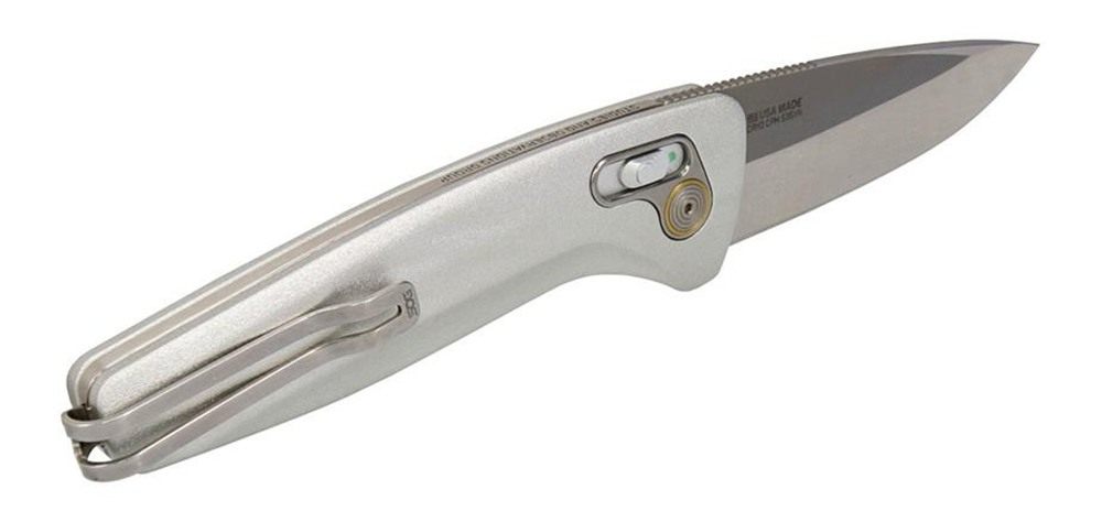 Sog Specialty Knives One-Zero AU Folding Knife 3-1/10 Drop Point Blade Silv view 2