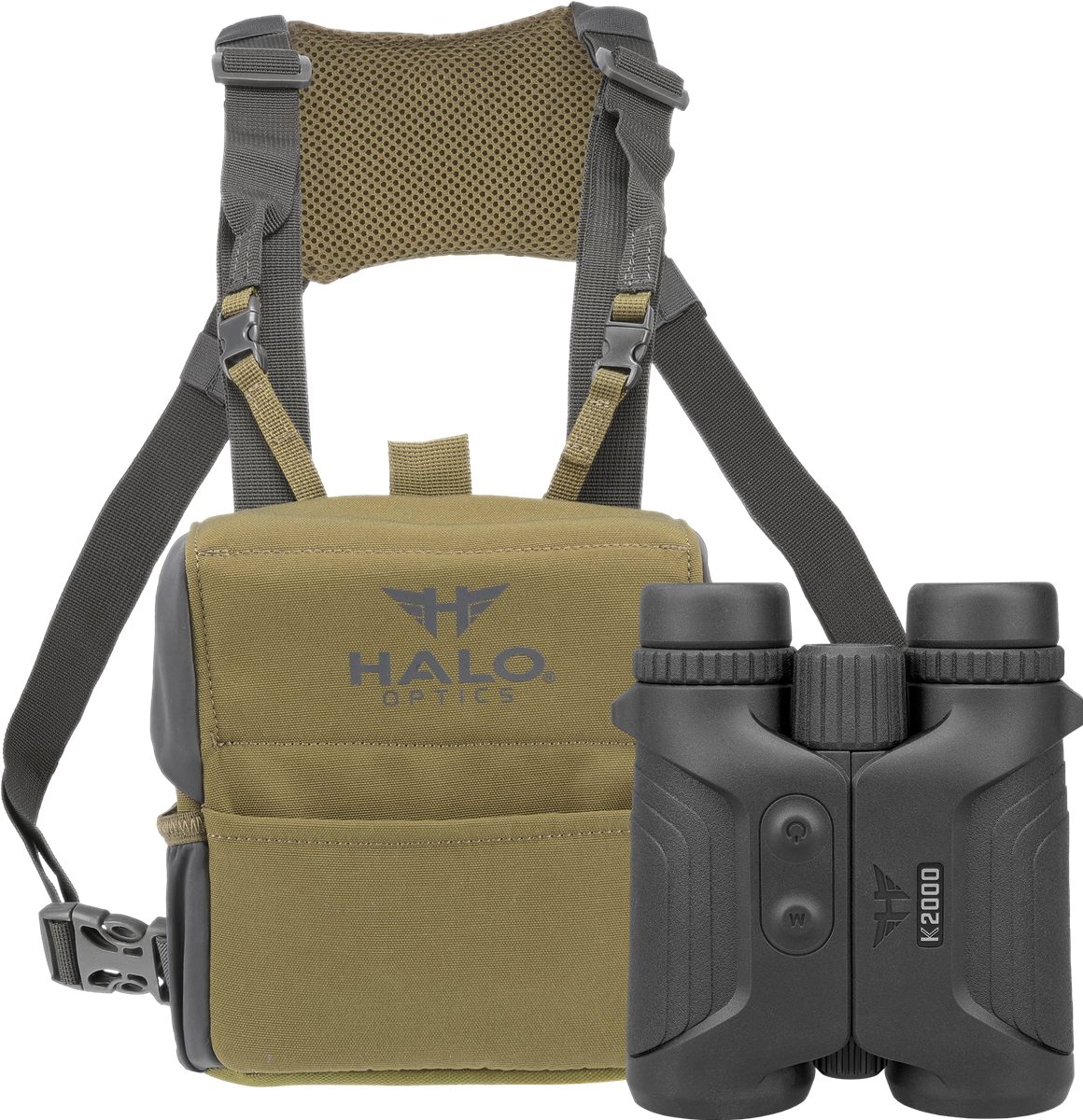 Halo K2000 10x42 Binoculars Lrf W/ Laser Rangefinder