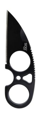 Sog Specialty Knives Snarl Blackout Fixed Blade Knife 2.3in Sheepsfoot Blis