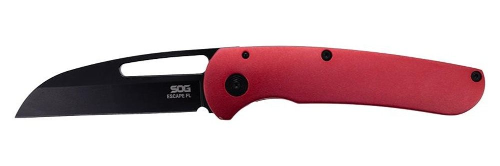 Sog Specialty Knives Escape FL Folding Knife 3in Sheepsfoot Blade Red Black view 6