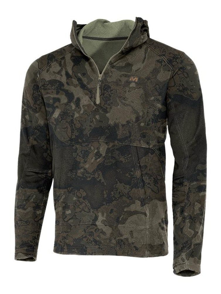 Gsm Muddy DV8 Quest Midweight Quarter Zip Hoodie Veil Canyon Grey 3XL