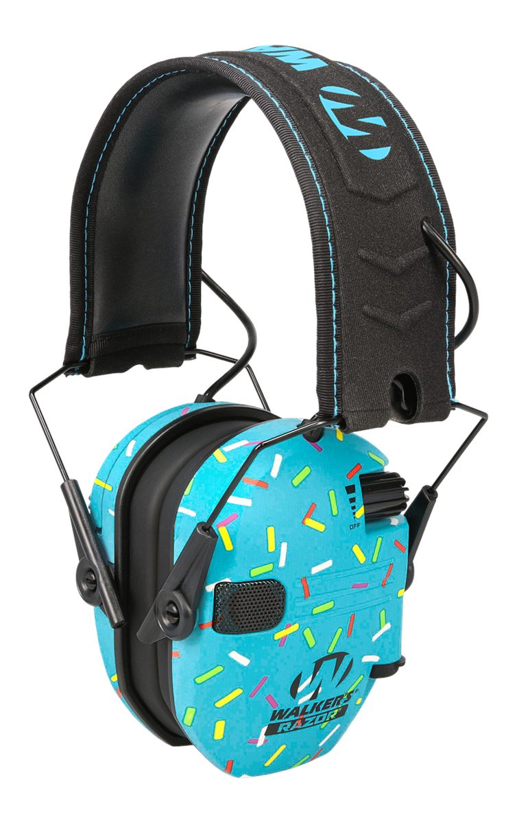 GSM Outdoors Walker's GWPFKDMSPRNKBL Passive 23dB Over the Head Blue Sprink