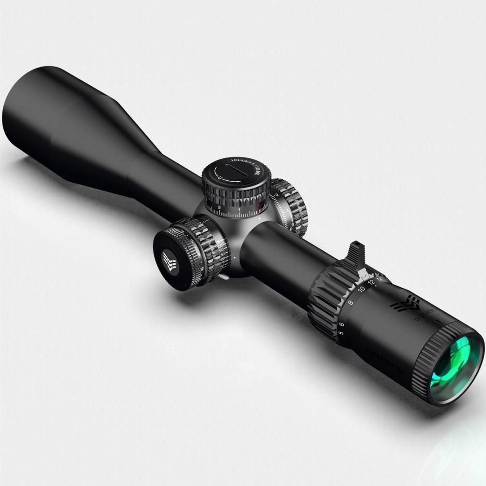 10 Ring Swampfox Warhawk 3-15x50 Rifle Scope FFP Recce MIL Reticle Black view 3
