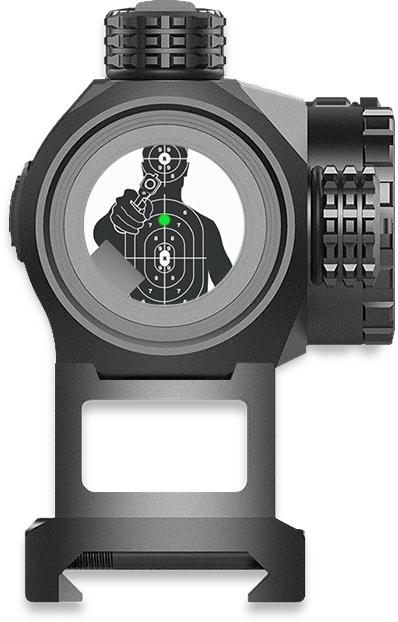 10 Ring Swampfox Liberator II Mini Green Dot Sight Illum Black view 4