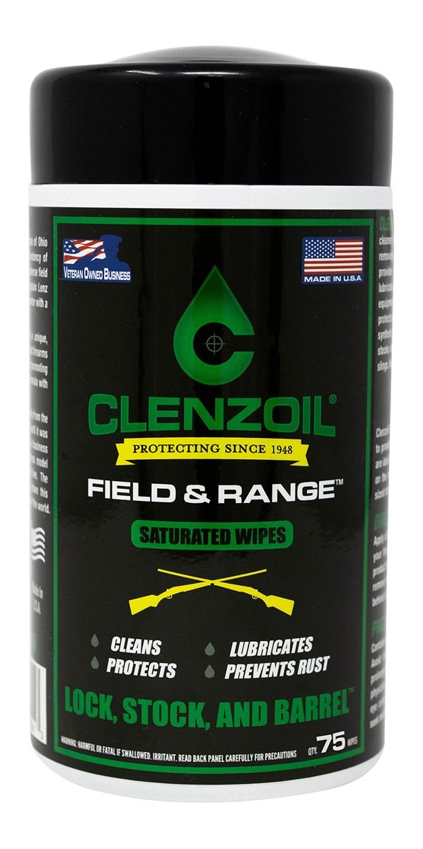 Clenzoil Field Range Saturated Wipes - CLP Pre-Saturated Gun Cleaning - for