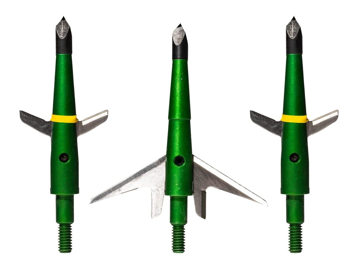 Swhacker SWH00207 207 2 Inch Cut Broadheads Set of 3-100 Grain, Green, 2in