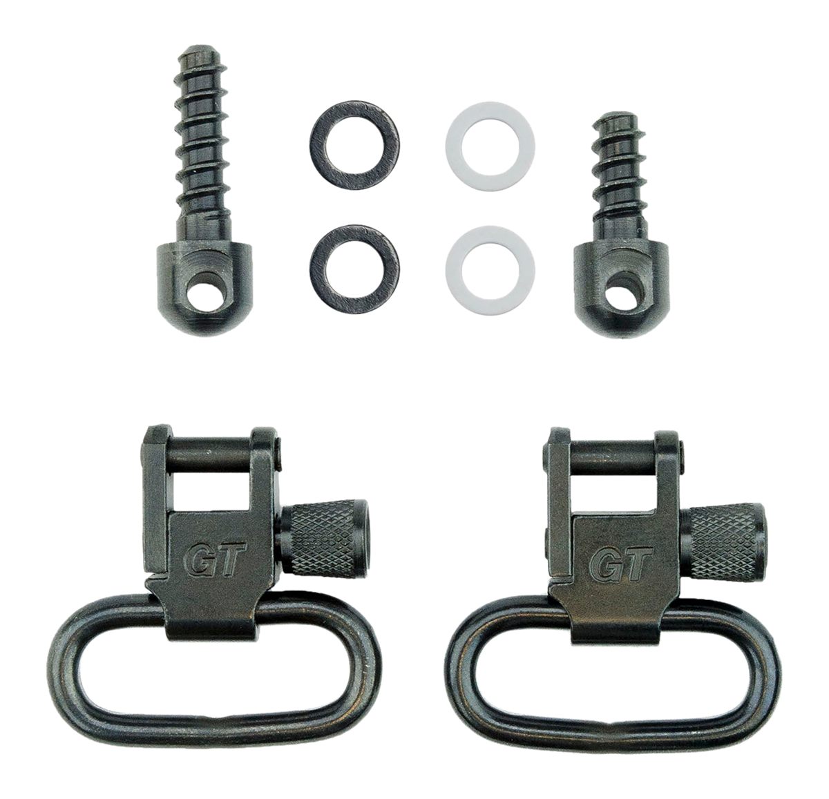 GrovTec Swivel Set, Wood Screws, Fits Bolt-Action Rifles, 1 Loops, Black Ox