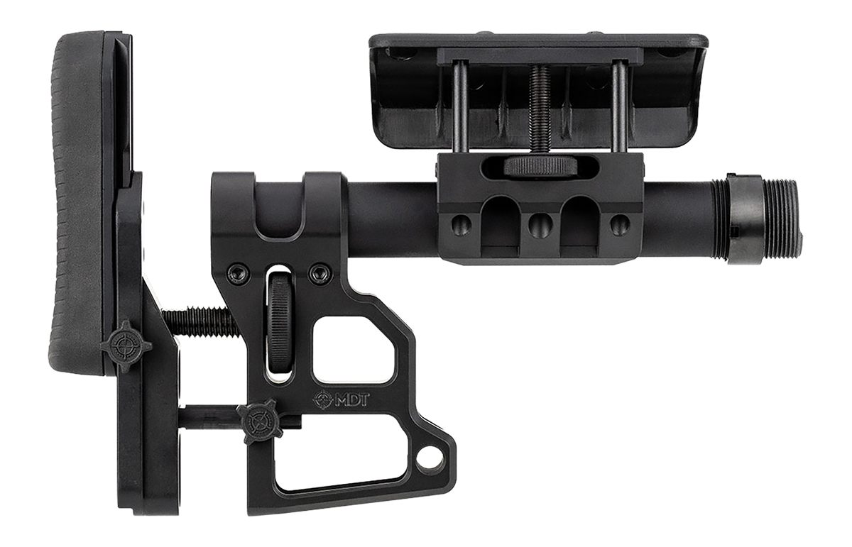 MDT Sporting Goods 102856BLK Skeleton Carbine Stock (SCS) Black Aluminum, A