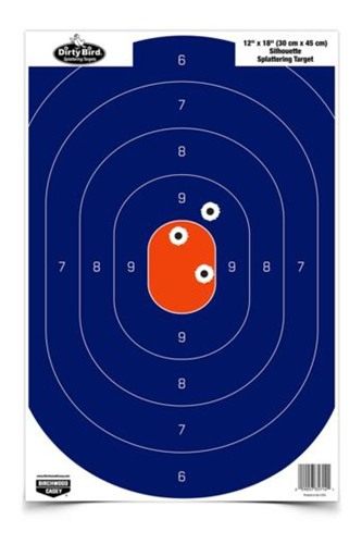 Birchwood Casey Dirty Bird Silhouette Paper Target 12inx18in Blue/Orange 50