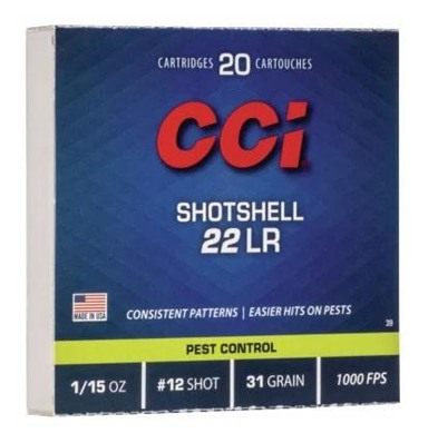 Cci Rimfire Shotshell Ammunition .22 LR 1/15 oz 12 31 gr 1000 fps 2000/ct (