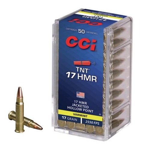 Cci TNT Rimfire Ammunition .17 HMR gr JHP 2550 fps 2000/ct Case (40-50/ct)