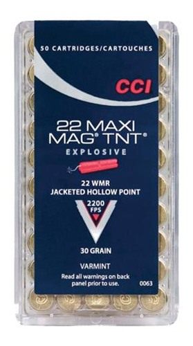 Cci Maxi-Mag TNT Rimfire Ammunition .22 WMR 30 gr HP 2200 fps 2000/ct (40-5