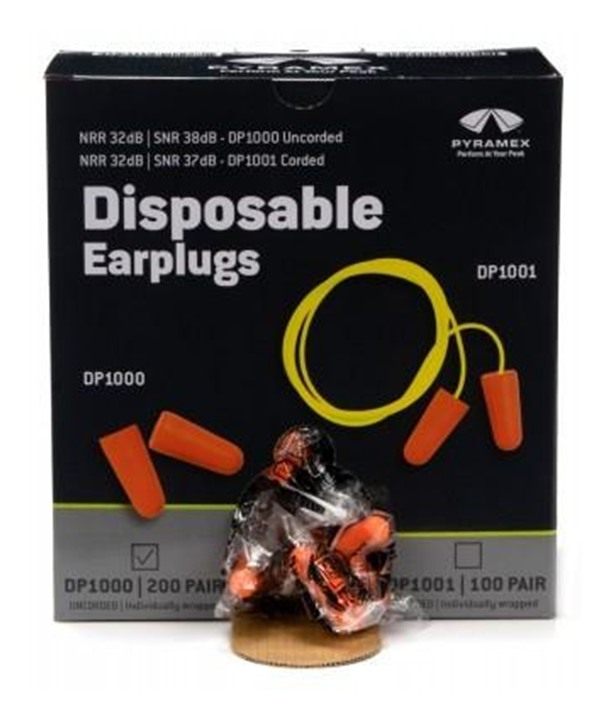 Pyramex Safety Disposable Uncorded Ear Plugs 32db Orange 200/ct view 2