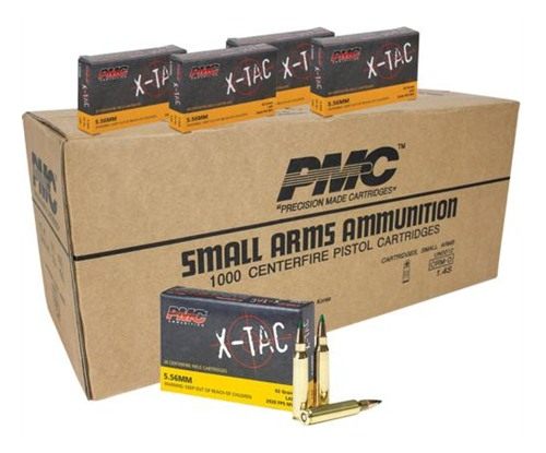 PMC Ammunition X-Tac Green Tip Rifle 5.56mm 62 FMJ 2920 fps 1000/ct Case (5