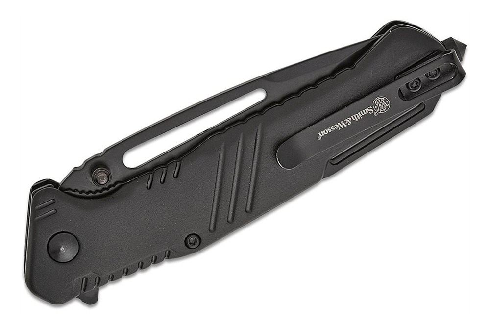 Smith Wesson Extreme Ops Folding Knife 3-1/2in Tanto Blade Black with Glass
