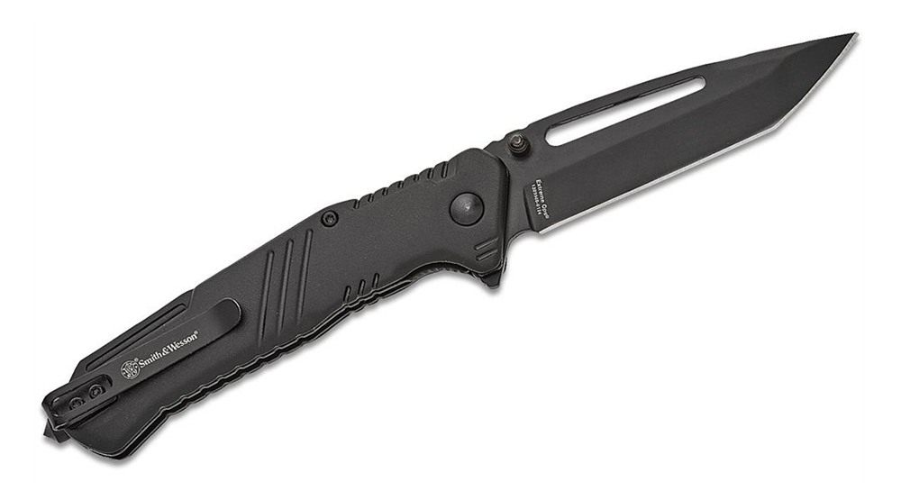 Smith Wesson Extreme Ops Folding Knife 3-1/2in Tanto Blade Black with Glass view 3