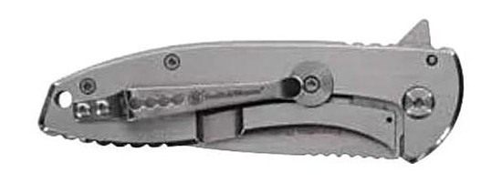 Smith Wesson KT Executive Platinum Folding Knife 3in Drop Point Blade Silve view 2
