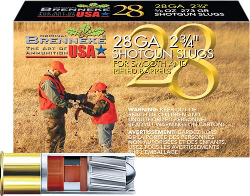 Brenneke USA SL282BR 28 Gauge 2.75in 5/8oz Slug Shot 5 Per Box/50 Case view 2