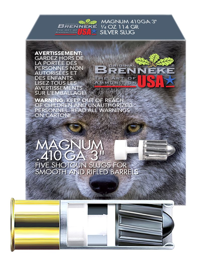 Brenneke USA SL4103M Magnum 410 Gauge 3in 1/4oz Slug Shot 5 Per Box/90 Case