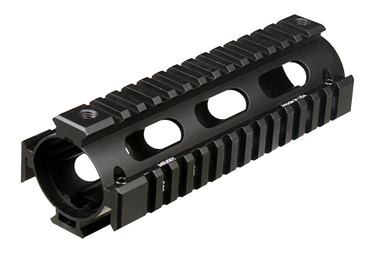 Leapers, UTG Pro MTU001 Quad Rail Handguard Drop-In Aluminum Black Anodized