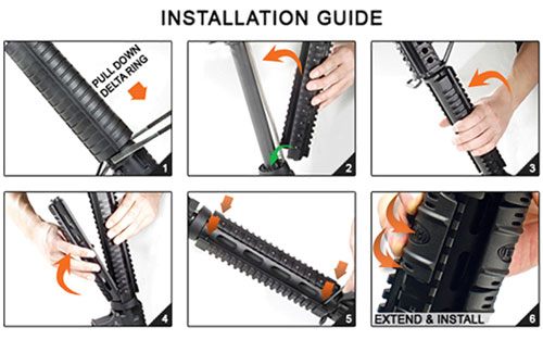 UTG Rail Picatinny AR-15 9in 2-PC Drop-IN MID-Length