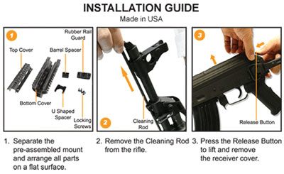 UTG RAIL PICATINNY AK47 DROP-IN YUGO M70 view 8