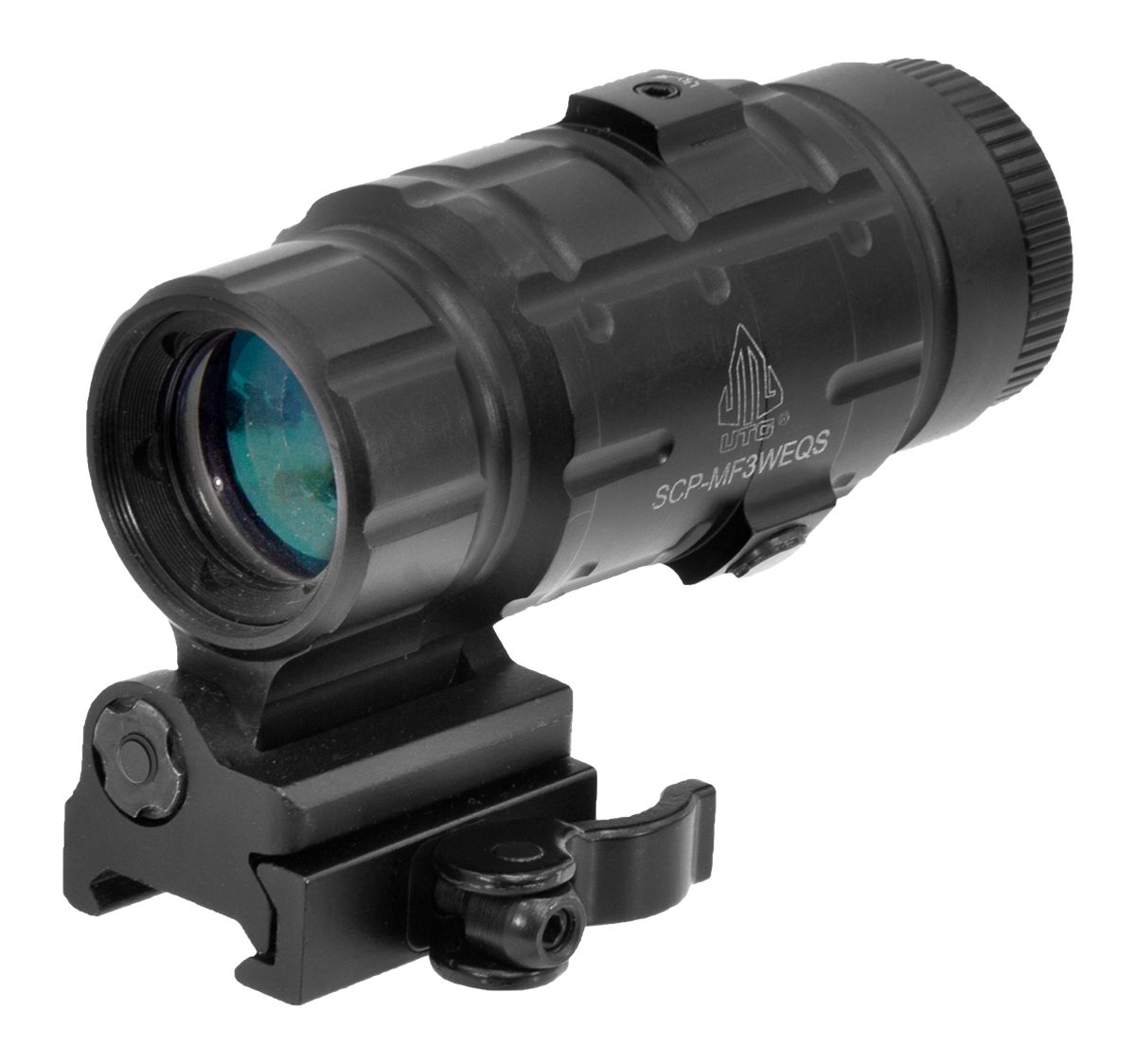 Leapers UTG 3X Magnifier with Flip-to-side QD Mount W/E Adjustable