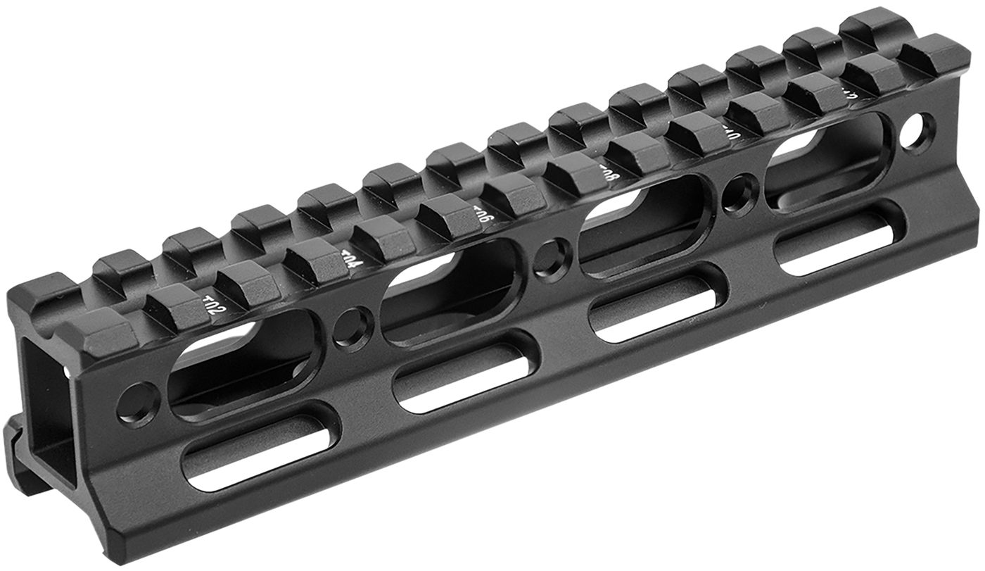 UTG Super Slim Picatinny Riser Mount, 1in Height, 13 Slots Black