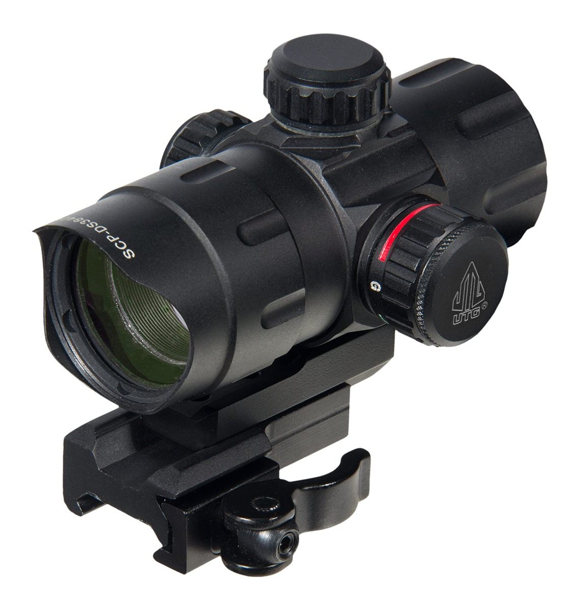UTG Leapers SCP-DS3840TDQ 4.2in ITA Red/Green T-Dot with QD Mount, Riser Ad