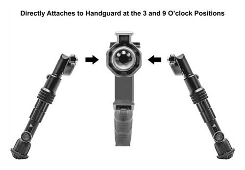 Leapers, UTG Bipod Recon Flex M-LOK Matte Black 5.7in-8in Center Height view 4