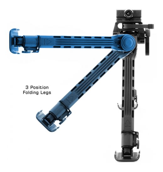 UTG Big Bore Full Stability Bipod, 9in-14in Center Height, Black view 3