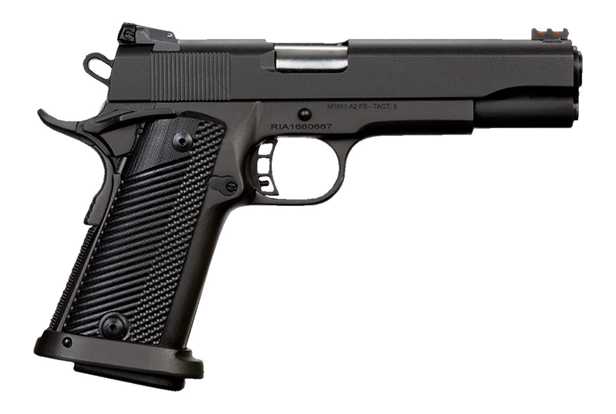 Rock Island 52009 Rock Ultra FSHC 10mm Auto Caliber with 5" Barrel, 16+1 Capacity, Overall Black Parkerized Finish Steel, Beavertail Frame, Serrated Slide & Black G10 Grip