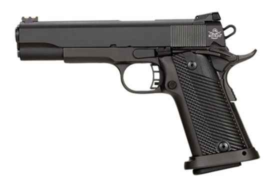 Rock Island 52009 Rock Ultra FSHC 10mm Auto Caliber with 5" Barrel, 16+1 Capacity, Overall Black Parkerized Finish Steel, Beavertail Frame, Serrated Slide & Black G10 Grip view 2