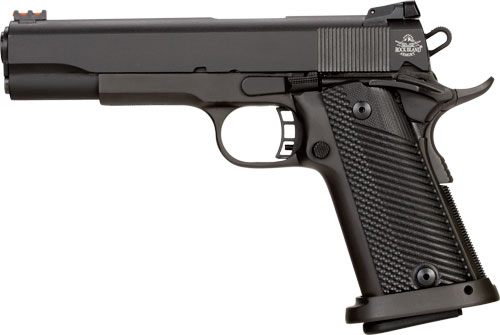 Rock Island 52009 Rock Ultra FSHC 10mm Auto Caliber with 5" Barrel, 16+1 Capacity, Overall Black Parkerized Finish Steel, Beavertail Frame, Serrated Slide & Black G10 Grip view 3