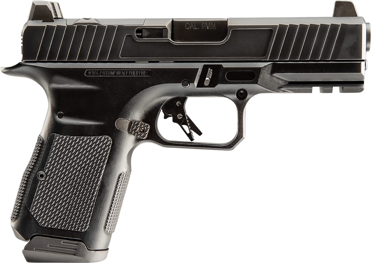 Rock Island 56621 STK200 9mm 15rd 4in Black DLC Slide Anodized G10 Grip view 2