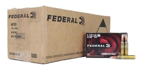 Federal Cartridge American Eagle Rifle Ammunition 5.56mm 55gr FMJ 3165 fps