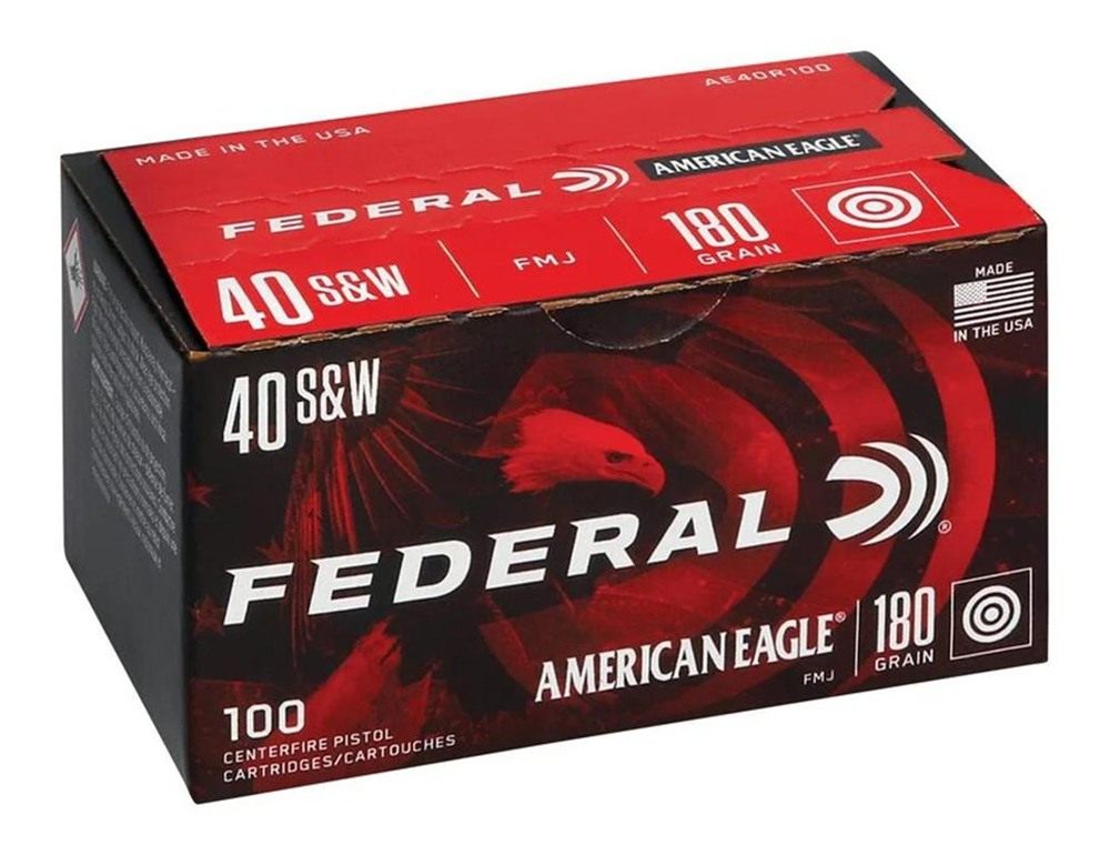 Federal Cartridge 40 S W 180GR Full Metal Jacket Ammo 500RD