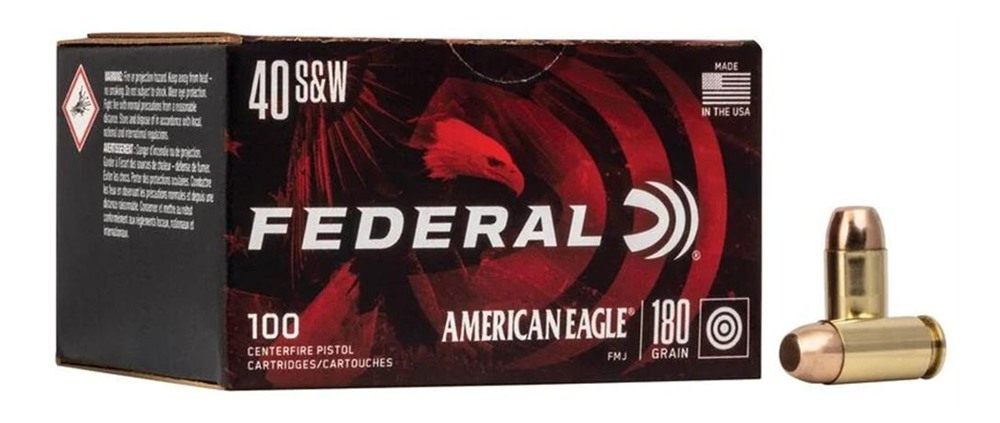Federal Cartridge 40 S W 180GR Full Metal Jacket Ammo 500RD view 2
