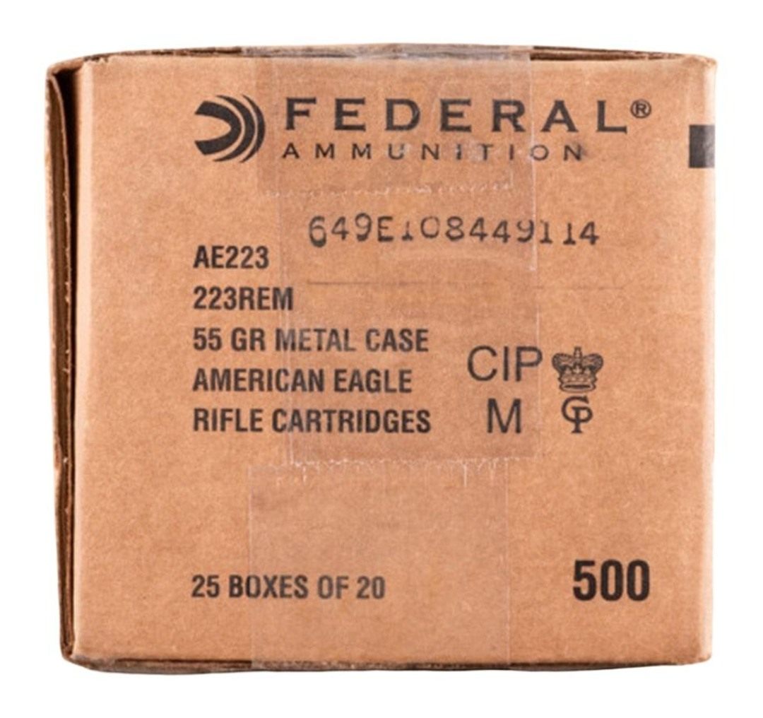 Federal Cartridge Ammo American Eagle Rifle Ammunition .223 Rem 55 gr FMJ 3