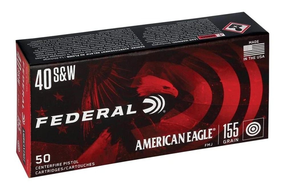 Federal Cartridge American Eagle Handgun Ammunition .40 S W 155 gr FMJ 1160
